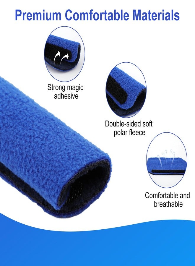 XIHIRCD 4pcs Headgear Strap Covers for CPAP, Soft Face Cushion Pads Reusable Mask Liners Reduce Indentation & Red Marks (Blue) - Image 3